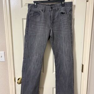 Express Men’s Loose Fit Bootcut Jeans in Gray